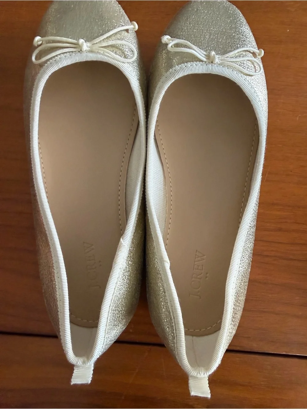 J.Crew Girls Gold Metallic Ballet Flats | size 3